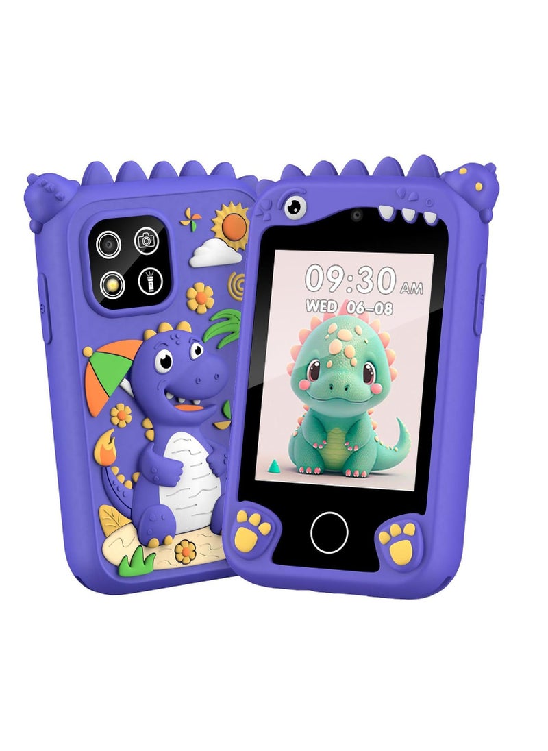 Children's Smartphone Toy For Boys And Girls 3 To 8 Years Old With A Camera With An 8G TF Card (Purple)