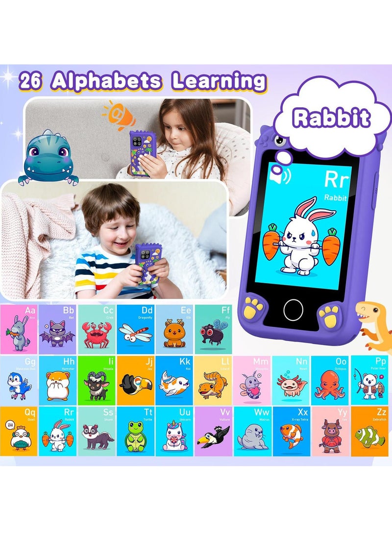 Children's Smartphone Toy For Boys And Girls 3 To 8 Years Old With A Camera With An 8G TF Card (Purple)