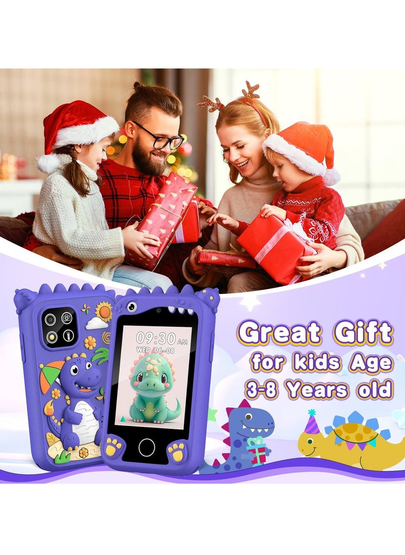 Children's Smartphone Toy For Boys And Girls 3 To 8 Years Old With A Camera With An 8G TF Card (Purple)