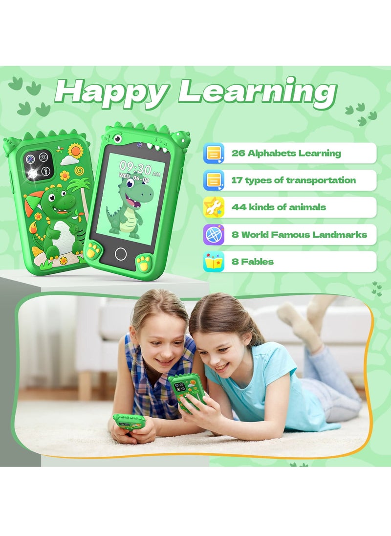 Children's Smartphone Toy For Boys And Girls 3 To 8 Years Old With A Camera With An 8G TF Card (Green)