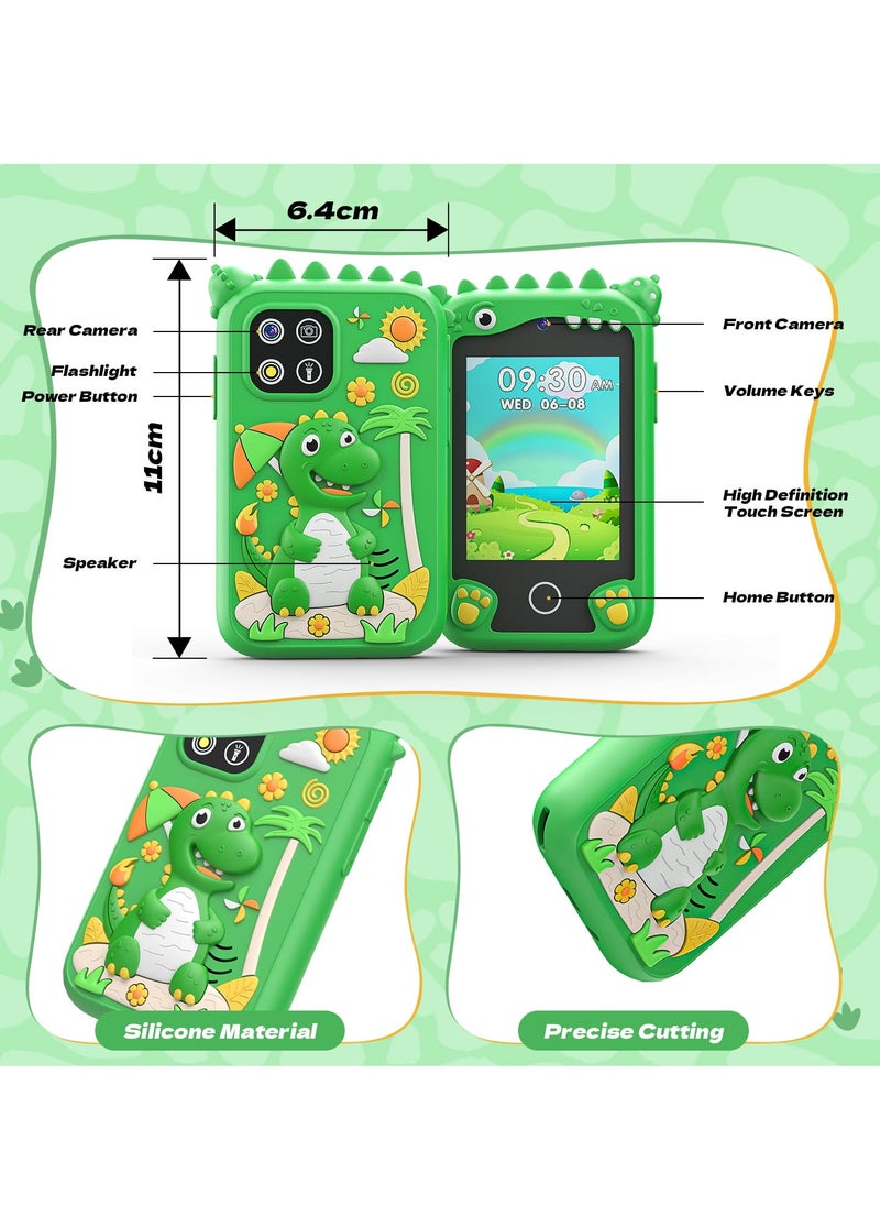 Children's Smartphone Toy For Boys And Girls 3 To 8 Years Old With A Camera With An 8G TF Card (Green)