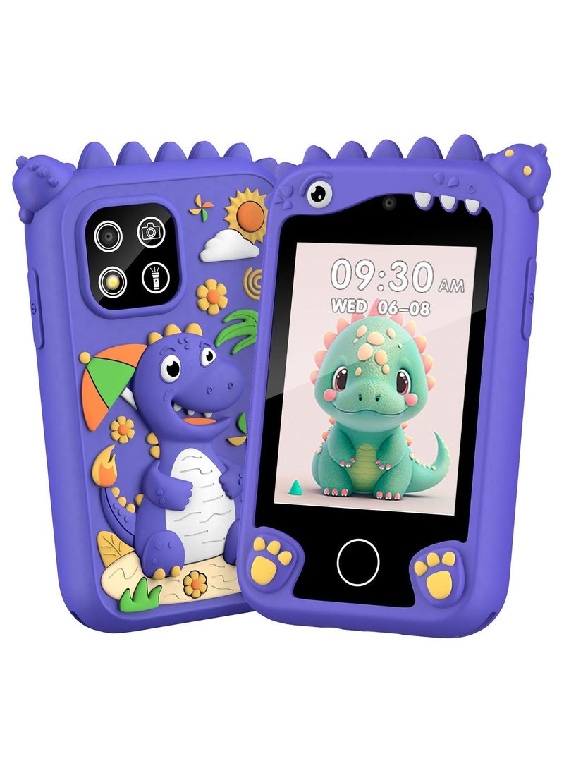 Children's Smartphone Toy For Boys And Girls 3 To 8 Years Old With A Camera With An 8G TF Card (Purple)