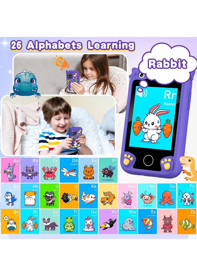 Children's Smartphone Toy For Boys And Girls 3 To 8 Years Old With A Camera With An 8G TF Card (Purple)