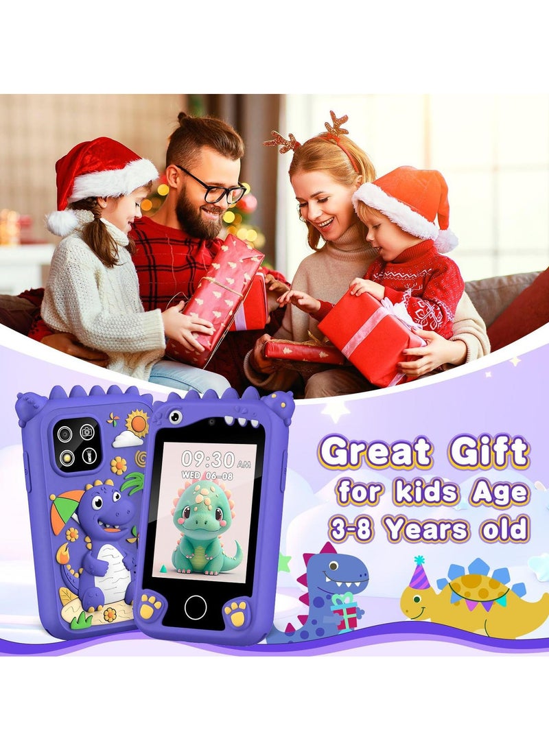 Children's Smartphone Toy For Boys And Girls 3 To 8 Years Old With A Camera With An 8G TF Card (Purple)