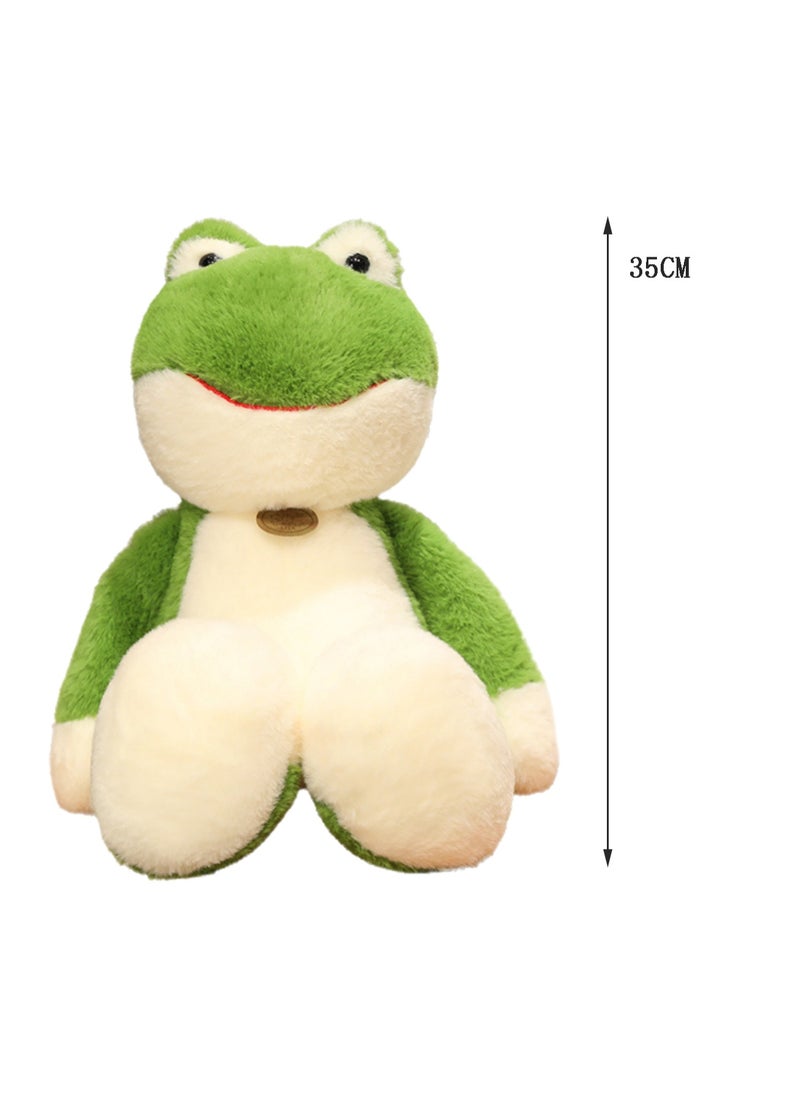 35 CM Cute Cartoon Frog Plush Toy Soft Stuffed Animal Doll For Girls And Boys All Ages Gift