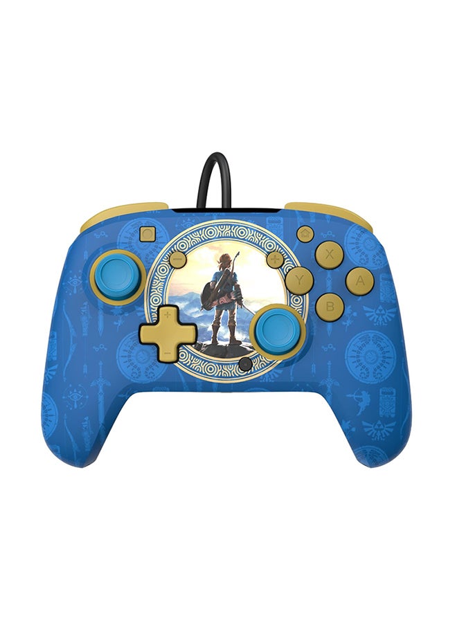 Rematch Nintendo Switch Hyrule Blue Wired Controller