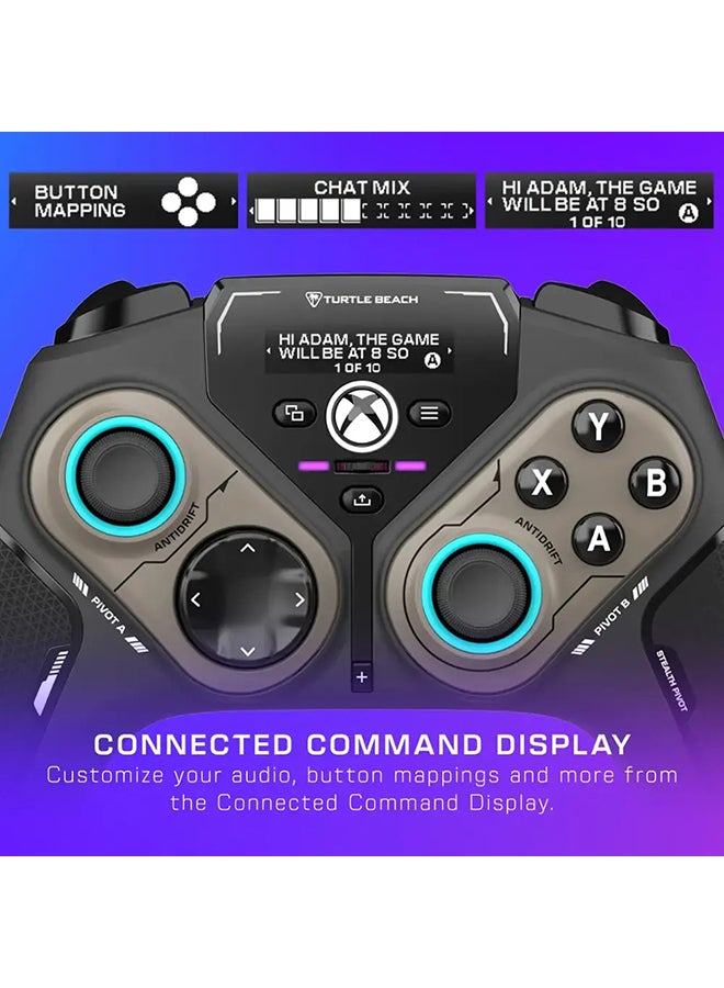 Stealth Pivot Wireless Smart Game Controller - Windows PC, Xbox Series X|S, Xbox One, Android – Rotating Modules, Display Dashboard, Hall-Effect Sticks, Remappable Buttons, Bluetooth