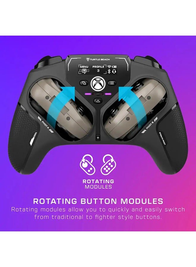 Stealth Pivot Wireless Smart Game Controller - Windows PC, Xbox Series X|S, Xbox One, Android – Rotating Modules, Display Dashboard, Hall-Effect Sticks, Remappable Buttons, Bluetooth