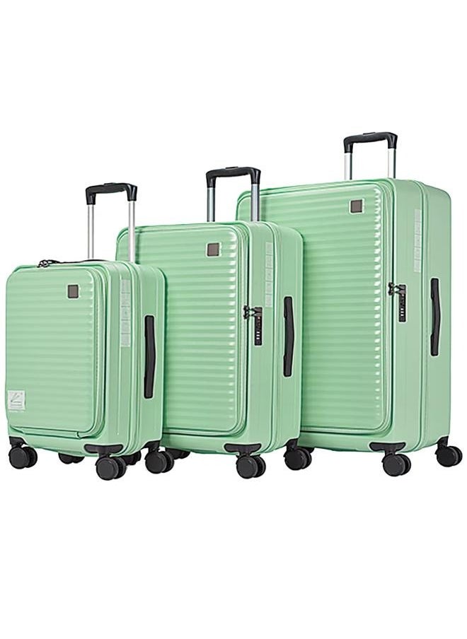 Set of Expandable Luggage TSA Approved Luggage Versatile 20/24/28 Inch Checked Luggage with Front Open Pocket