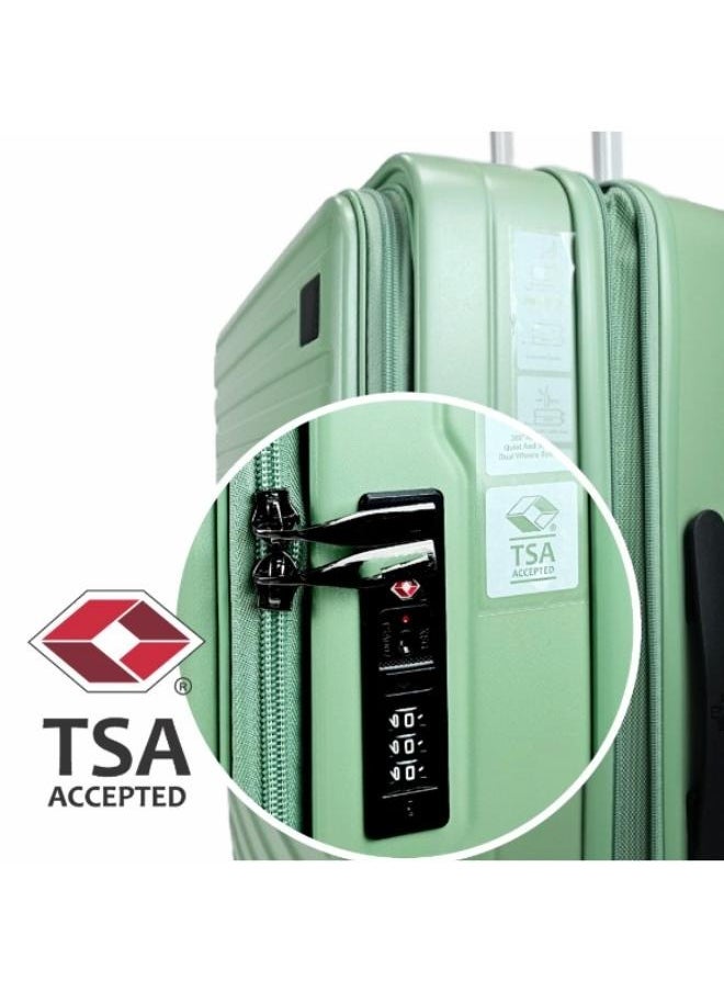 Set of Expandable Luggage TSA Approved Luggage Versatile 20/24/28 Inch Checked Luggage with Front Open Pocket