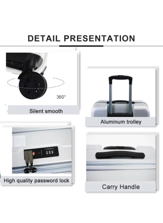 Set of Expandable Luggage TSA Approved Luggage Versatile 20/24/28 Inch Checked Luggage with Front Open Pocket