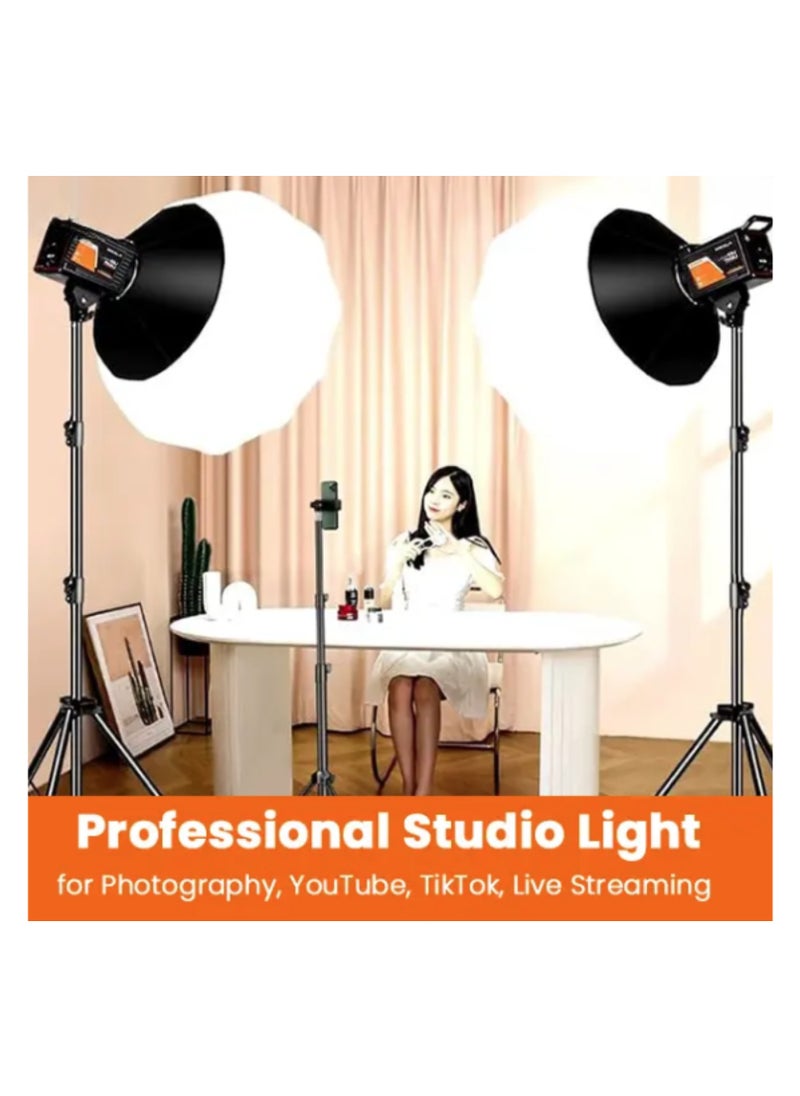 LED for Photography, Video Shooting, Vlogging, and Studio Use – Features RGB, Softbox, Portable, Photography, Selfie, and Video Light with adjustable color temperature.