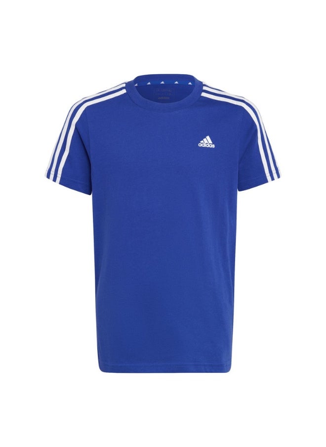 adidas U 3S Tee Blue Training T-Shirts 7-8Y