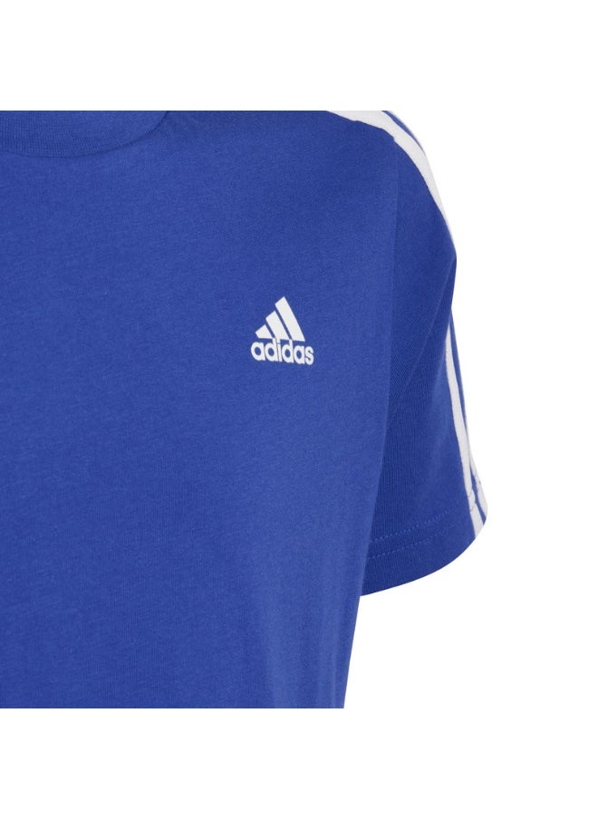 adidas U 3S Tee Blue Training T-Shirts 7-8Y