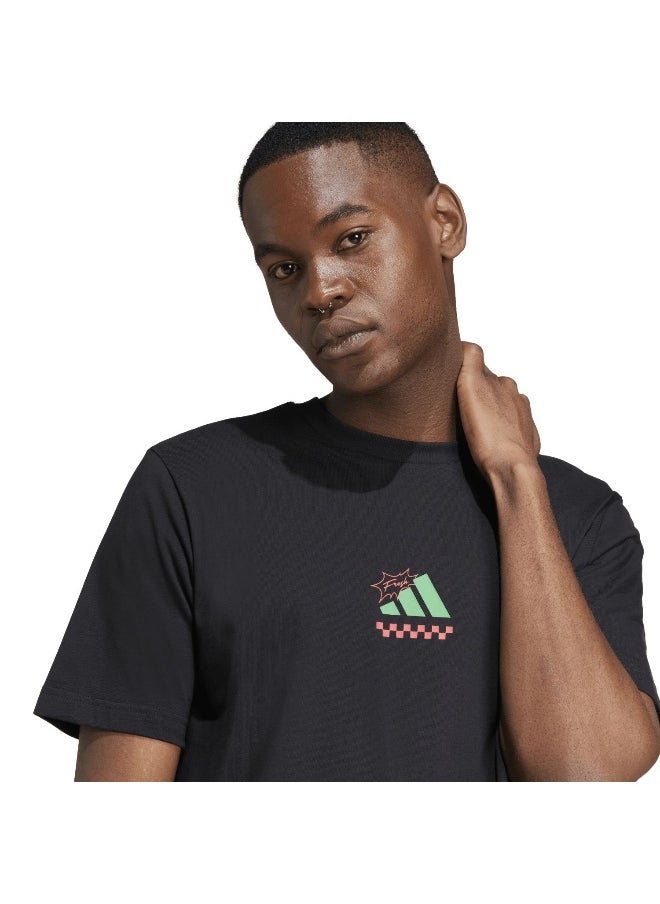 adidas lounge pizza men graphic t-shirt