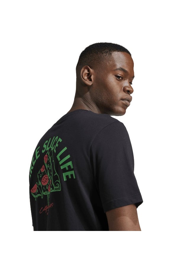 adidas lounge pizza men graphic t-shirt