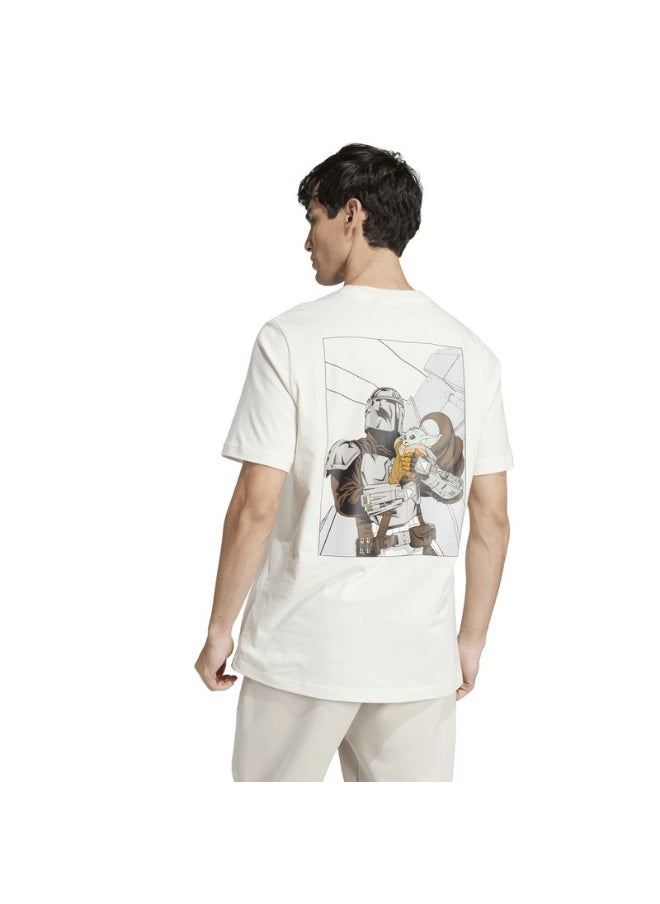 adidas star wars the mandalorian regular fit back men graphic t-shirt