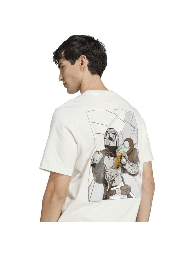adidas star wars the mandalorian regular fit back men graphic t-shirt