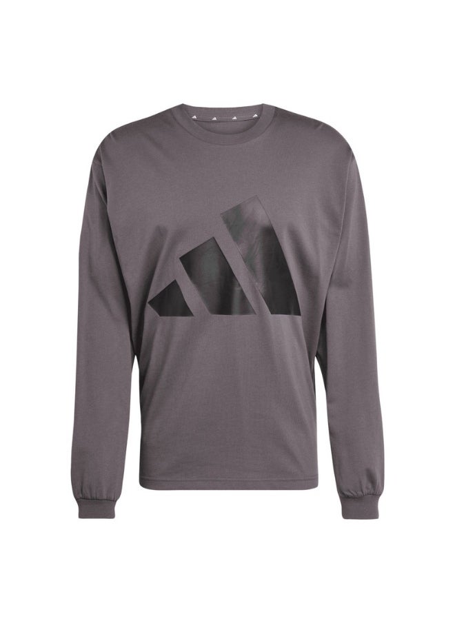 adidas essentials big logo single longsleeve men t-shirt