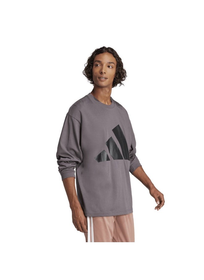 adidas essentials big logo single longsleeve men t-shirt