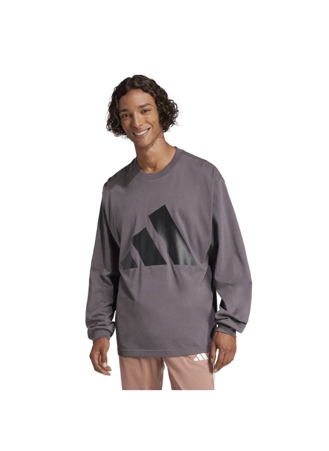 adidas essentials big logo single longsleeve men t-shirt