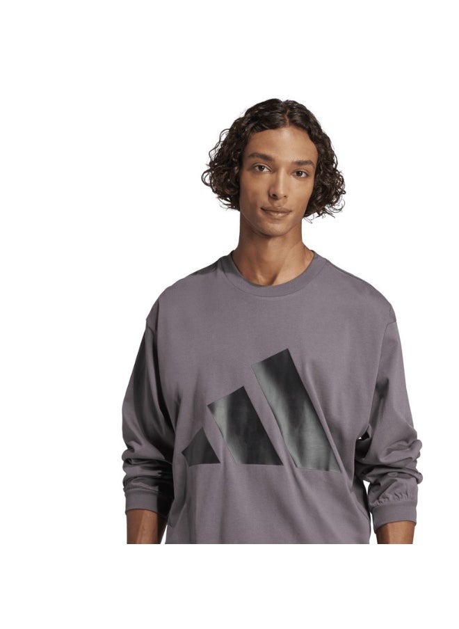 adidas essentials big logo single longsleeve men t-shirt