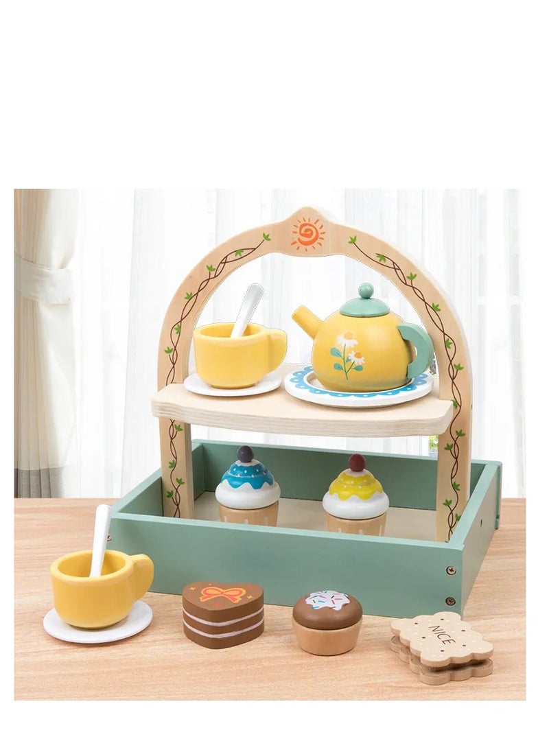 Factory Price Kids Wooden Tea Pot Set