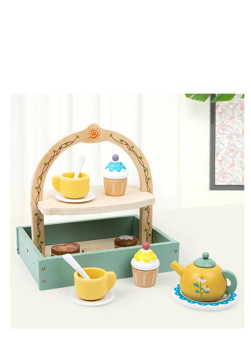 Factory Price Kids Wooden Tea Pot Set