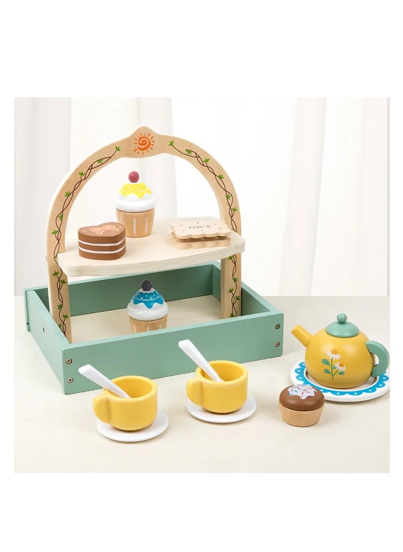 Factory Price Kids Wooden Tea Pot Set