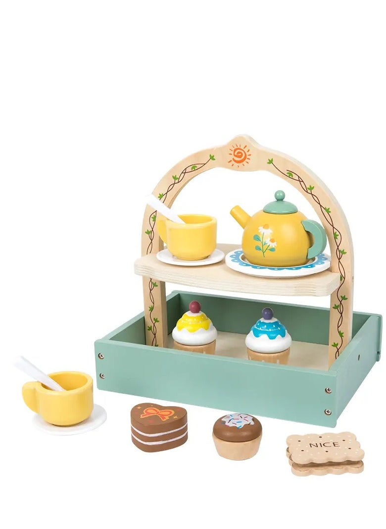 Factory Price Kids Wooden Tea Pot Set