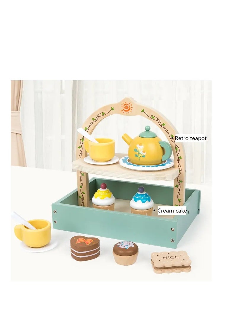 Factory Price Kids Wooden Tea Pot Set