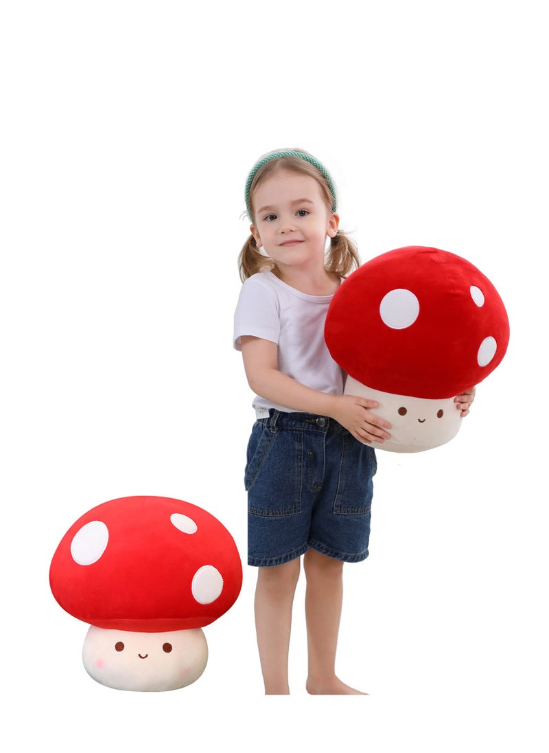 Mushroom Plush Toy for Beds and Sofas, Cute Kawaii Squishy Doll Stuffed Hugging Pillows Gift for Girls Kids Women Decor , Plushie Toys for Kids Home Decor  (Red,9inch)