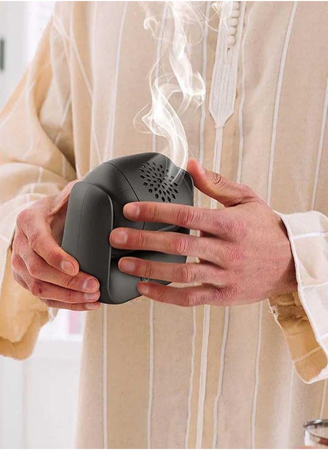 Rotating Electric Incense Burner with 90° Adjustable Angle, LED Indicator, 700°C High-Temperature Heating, 1500mAh Rechargeable Battery, and Type-C Fast Charging, Perfect for Bukhoor, Home, Office, and Car