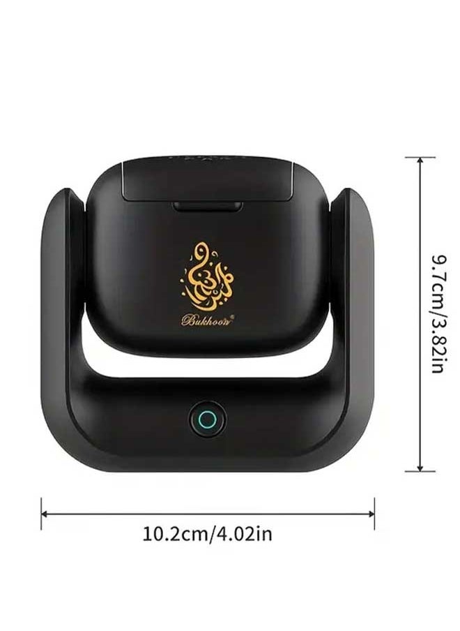 Rotating Electric Incense Burner with 90° Adjustable Angle, LED Indicator, 700°C High-Temperature Heating, 1500mAh Rechargeable Battery, and Type-C Fast Charging, Perfect for Bukhoor, Home, Office, and Car