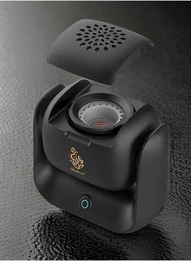 Rotating Electric Incense Burner with 90° Adjustable Angle, LED Indicator, 700°C High-Temperature Heating, 1500mAh Rechargeable Battery, and Type-C Fast Charging, Perfect for Bukhoor, Home, Office, and Car