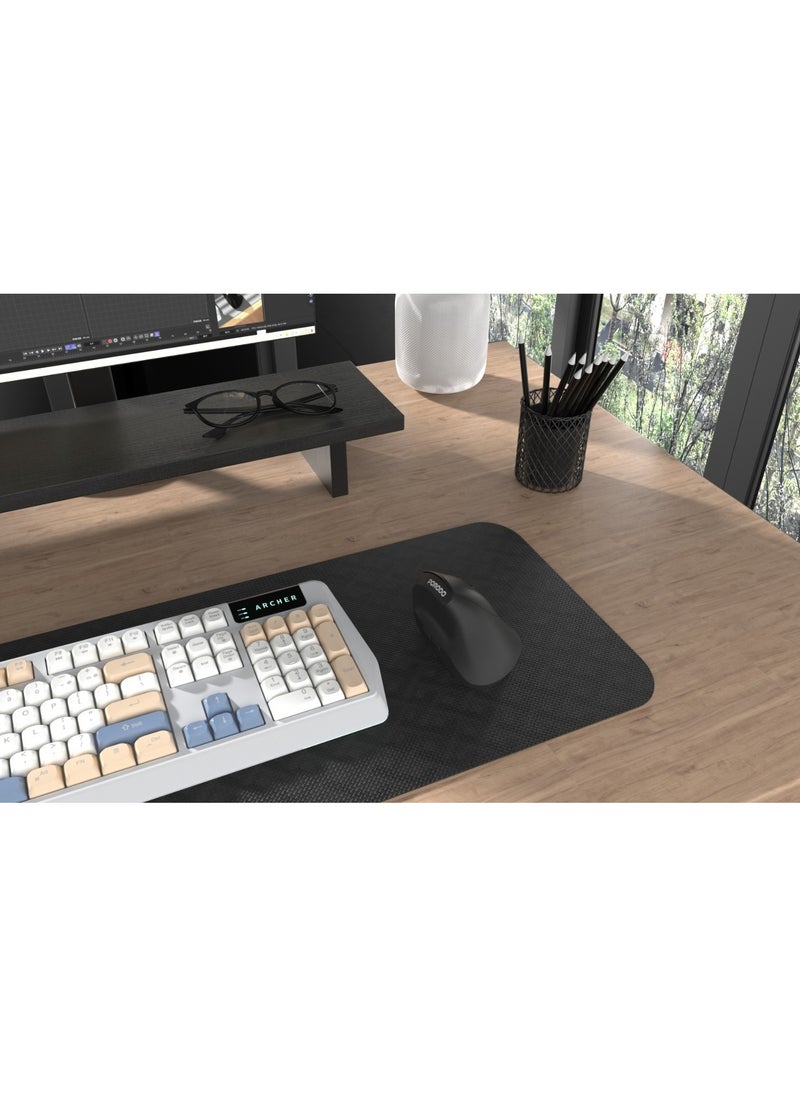 Vertical 4000 DPI Wireless Mouse / Ergonomic Design / Adjustable DPI / Plug & Play / Bluetooth - Black