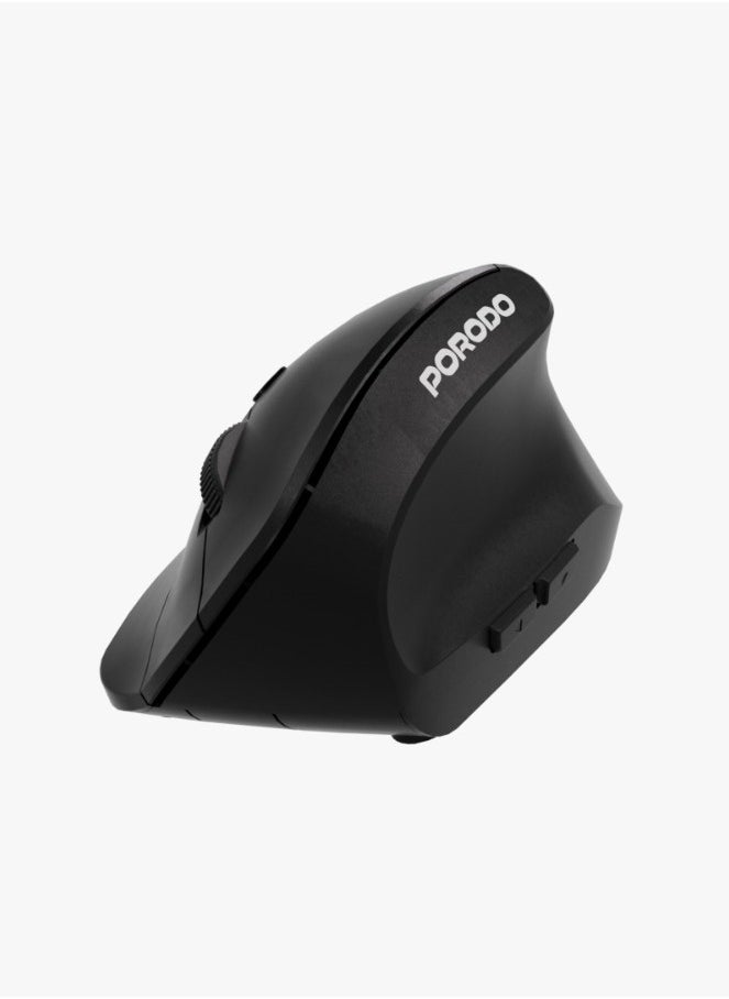 Vertical 4000 DPI Wireless Mouse / Ergonomic Design / Adjustable DPI / Plug & Play / Bluetooth - Black