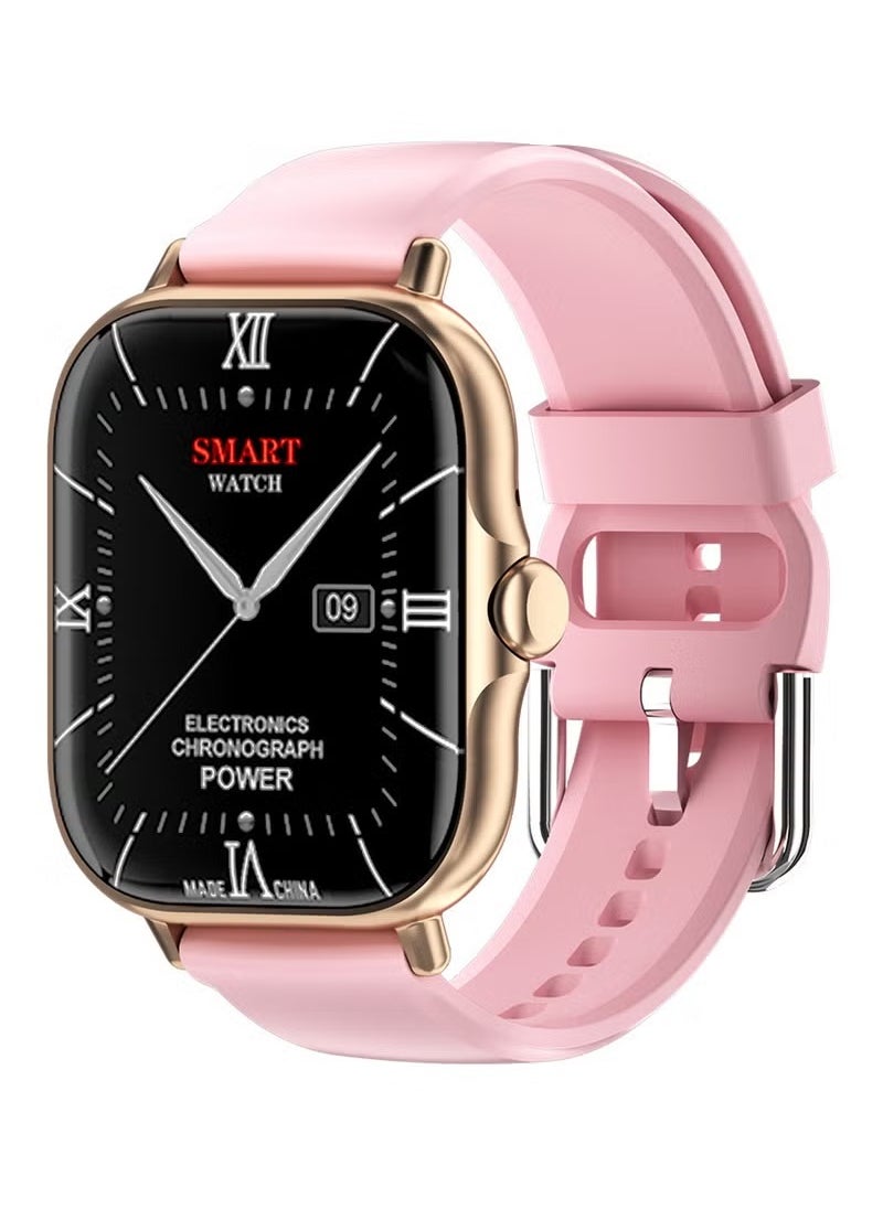 7 in 1 Ultra Watch Series 9 Smart Watch for Women and Golden Mechanical Watch with Silicon Band and 1 Golden Bracelet and 1 Pendant and 1 pair of Stud Earrings and ring
