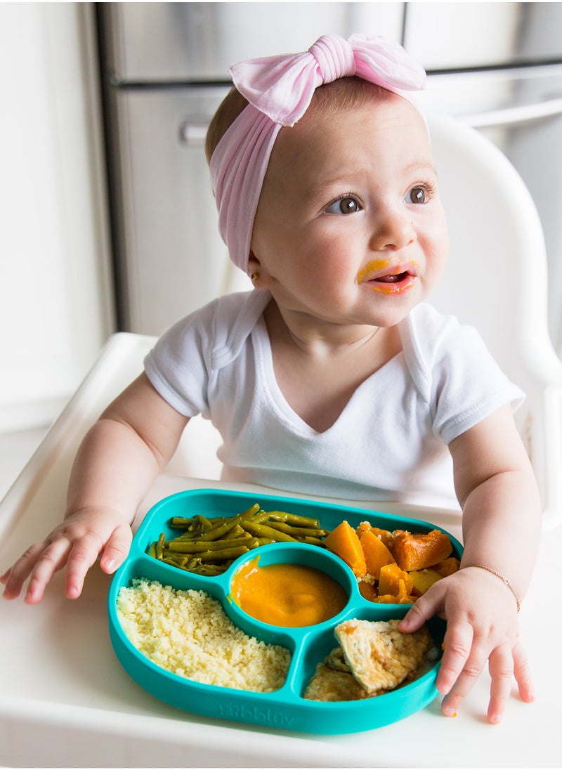 Yümi Anti-Spill Silicone Suction Plate & Spoon Set – BPA-Free, Baby & Toddler Feeding Dish – Microwave & Dishwasher Safe