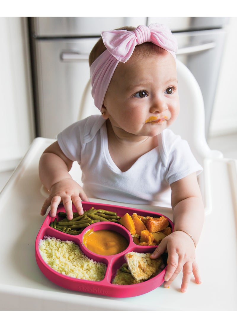 Yümi Anti-Spill Silicone Suction Plate & Spoon Set – BPA-Free, Baby & Toddler Feeding Dish – Microwave & Dishwasher Safe