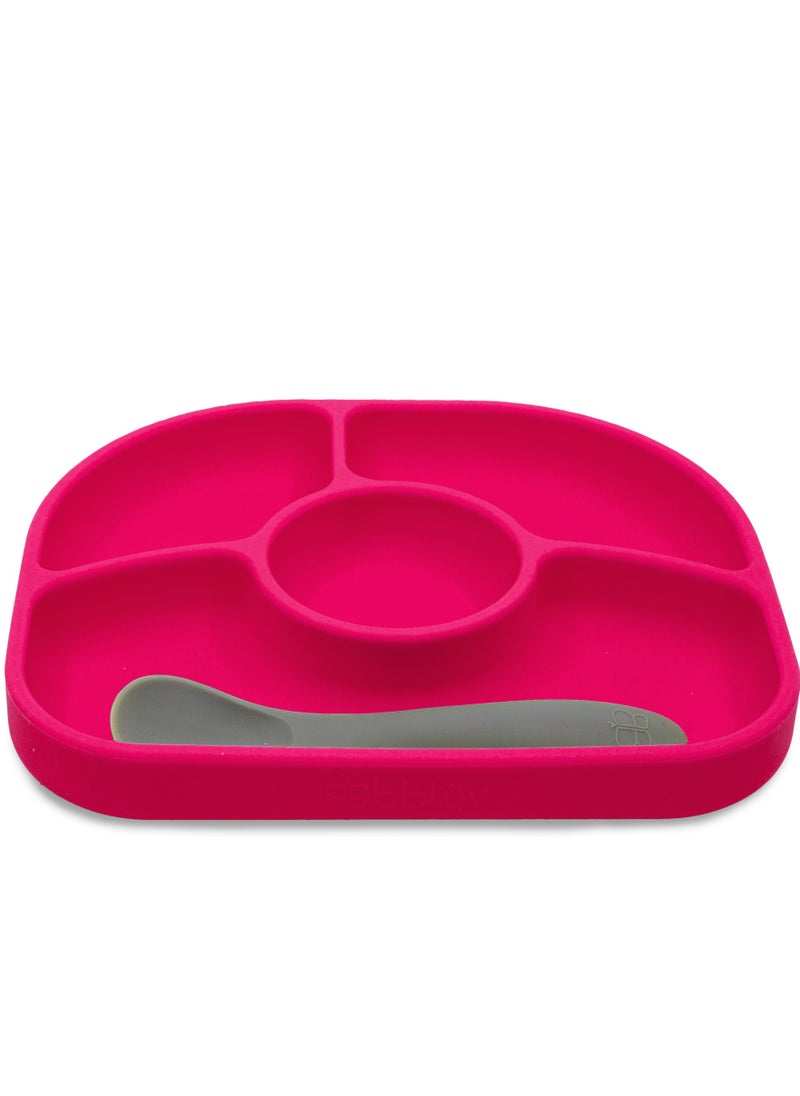 Yümi Anti-Spill Silicone Suction Plate & Spoon Set – BPA-Free, Baby & Toddler Feeding Dish – Microwave & Dishwasher Safe