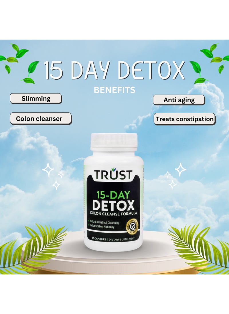 TRUST 15-Day Detox Colon Cleanse Formula 30 Capsules