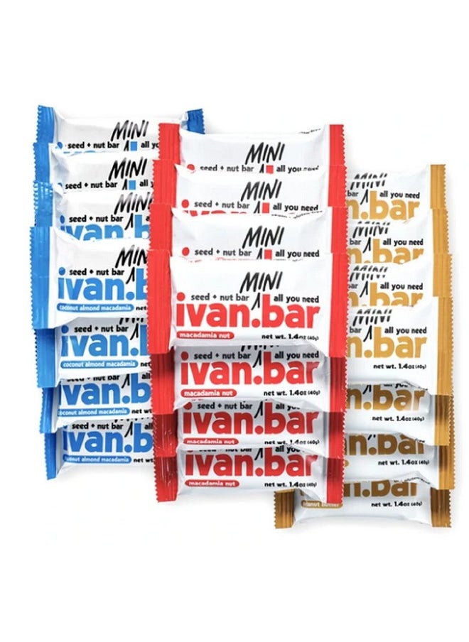 Ivan.Bar Protein Packed Energy Snack Bar | Provides Healthy Energy | Vegan, All Natural Ingredients | Soy, Dairy & Gluten Free (Peanutbutter/Almondmacadamia/Coconutmacadamiacombo, 1.4 Ounce (Pack Of 24 Bars))