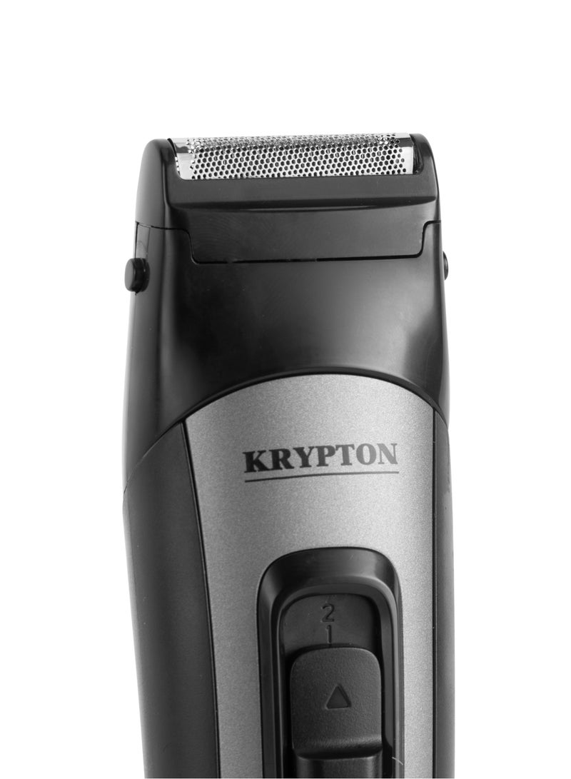 11-IN-1 Rechargeable Digital Grooming Set with Novel LED Display- KNTR6154N| With 6 Interchangeable Heads and 4 Comb Attachments| Includes a Charging Stand| Prefect for Home and Professional Styling Black