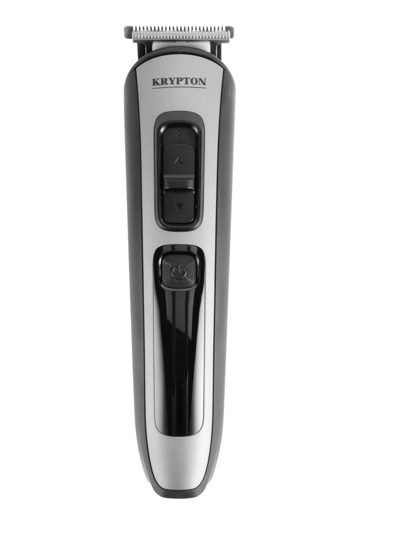 11-IN-1 Rechargeable Digital Grooming Set with Novel LED Display- KNTR6154N| With 6 Interchangeable Heads and 4 Comb Attachments| Includes a Charging Stand| Prefect for Home and Professional Styling Black