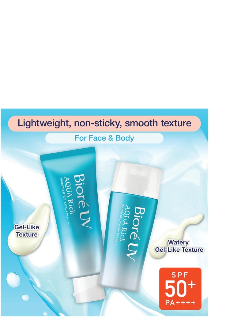 Kao Biore UV Aqua Rich Watery Essence SPF50+ ,Pack of 2