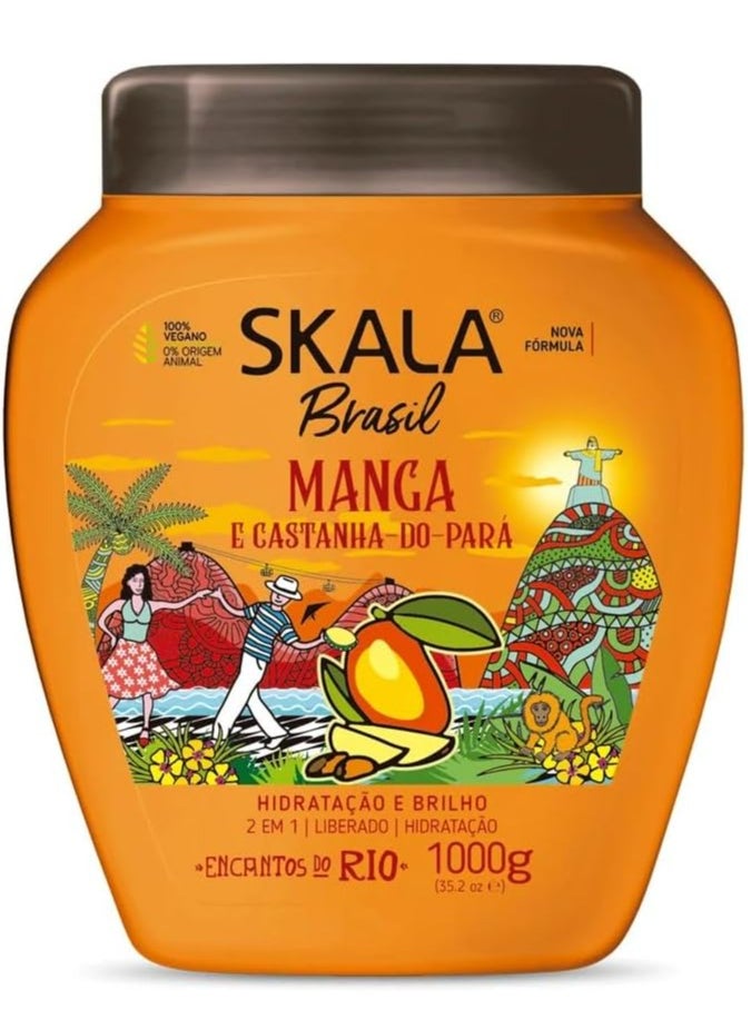 Expert Nourishing And Moisturizing Hair Treatment Cream with Brasil Crema Mango Shea Butter And Walnut 1000g  ‎