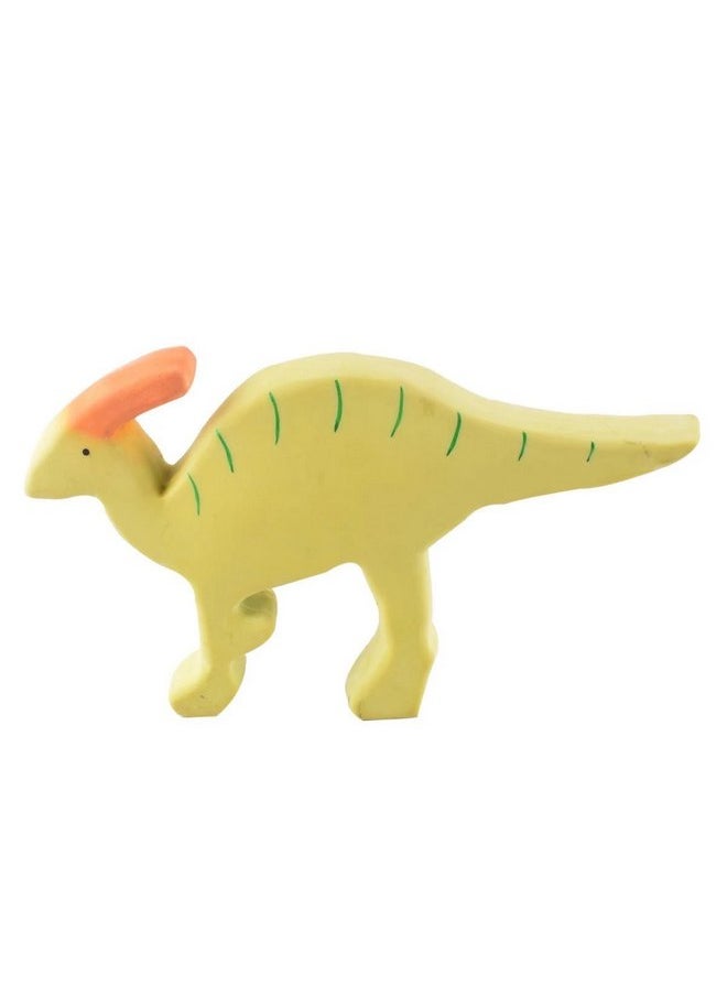 Tikiri My First Dino Baby Parasaurolophus Natural Rubber Toy (Green)