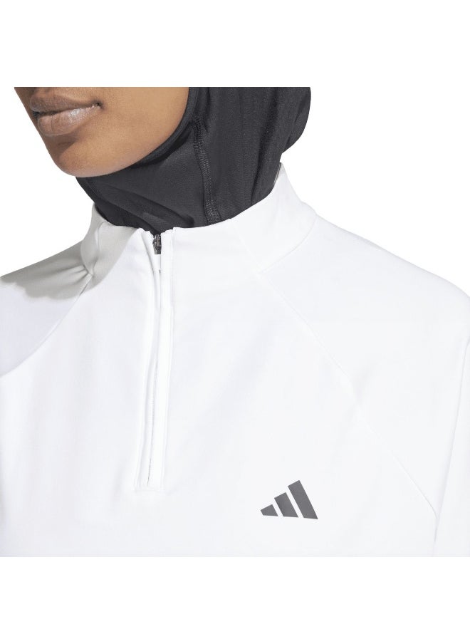 Tr-Es 1/4Zip White Training Track Tops 2Xs