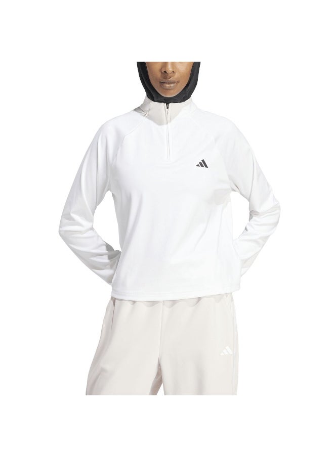 Tr-Es 1/4Zip White Training Track Tops 2Xs